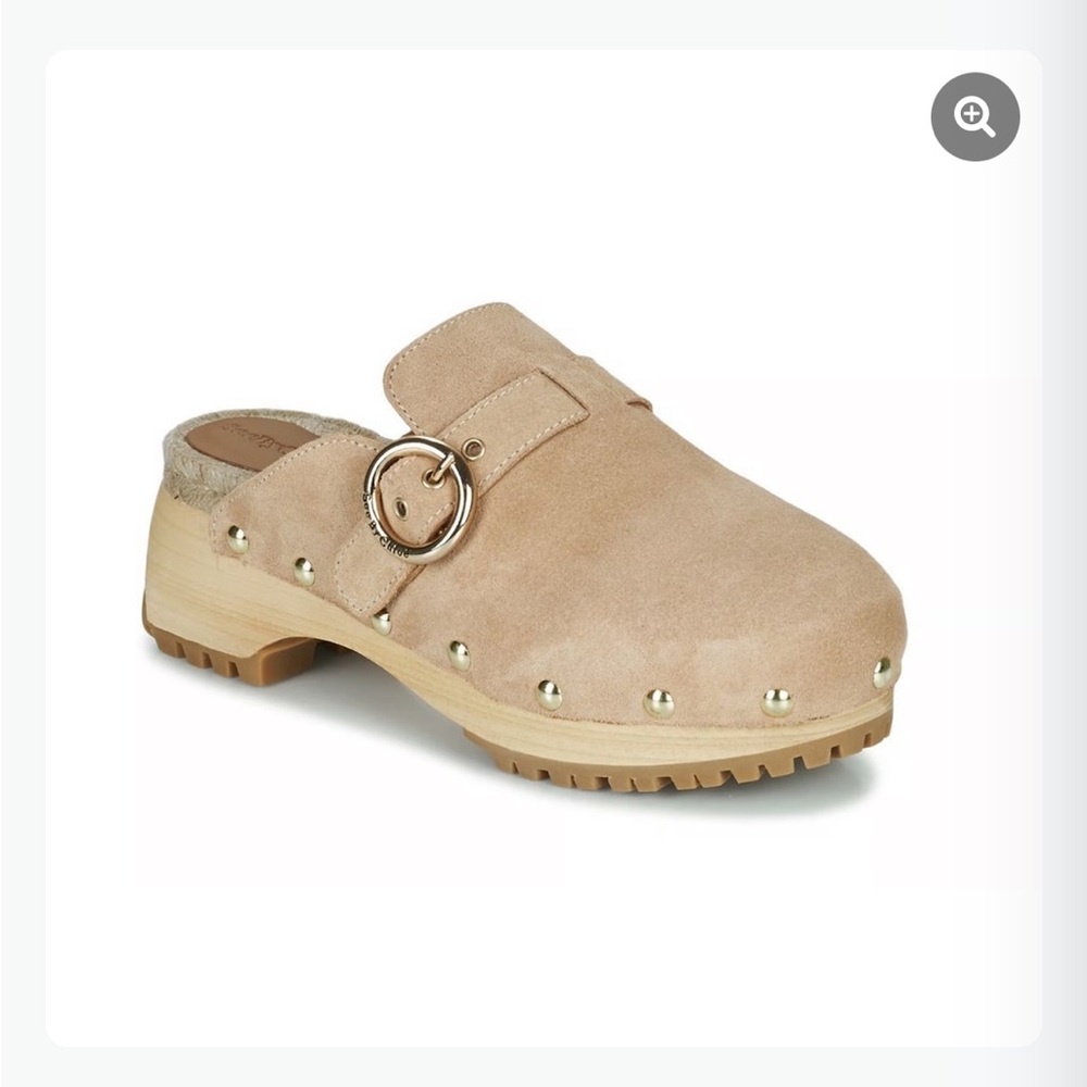 See By Chloe Viviane Tan Suede Clogs Size 38